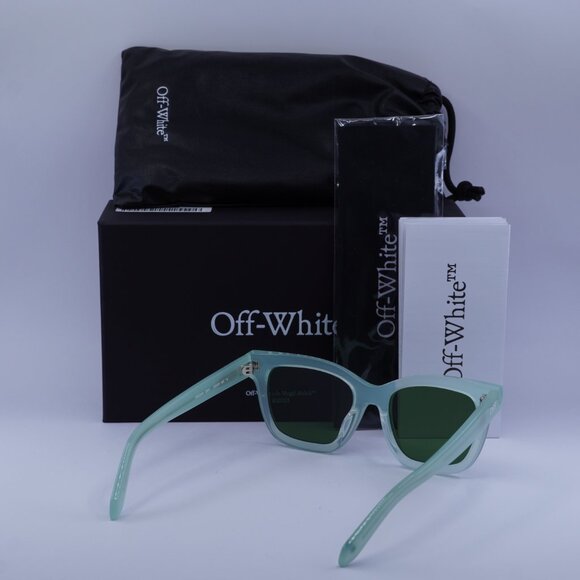 Off-White OERI143 LINCOLN 5355 Square Sunglasses – Transparent Sage/Green - Picture 10 of 10